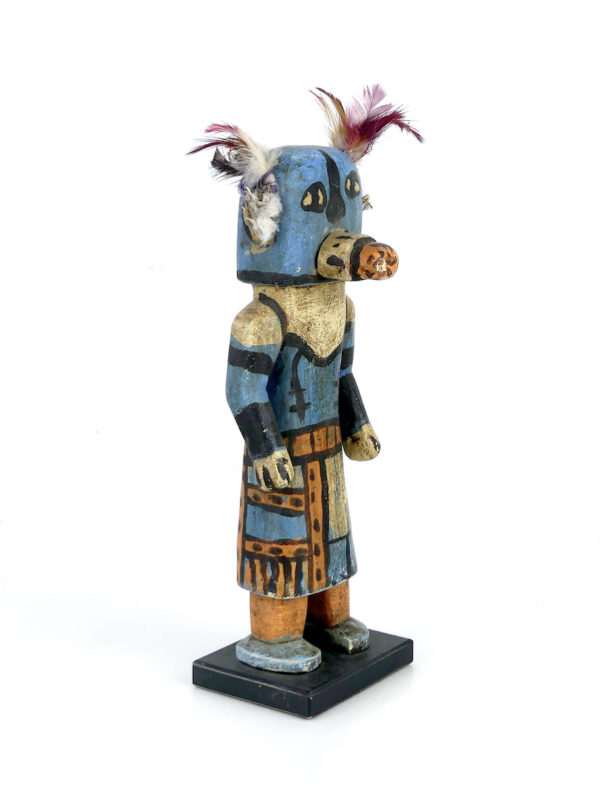 Poupée Kachina bleue en bois (3/4)