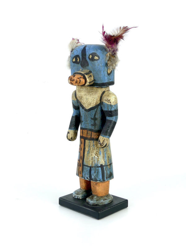 Poupée Kachina bleue en bois (3/4)