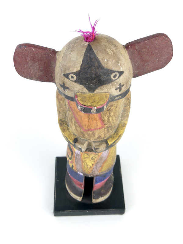 Poupée Kachina aux grandes oreilles plates en bois (dessus)