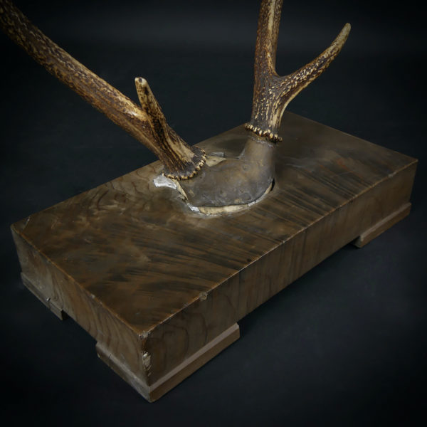 Katana kake massacre de cerf et bois massif Meiji (détail 3/4)