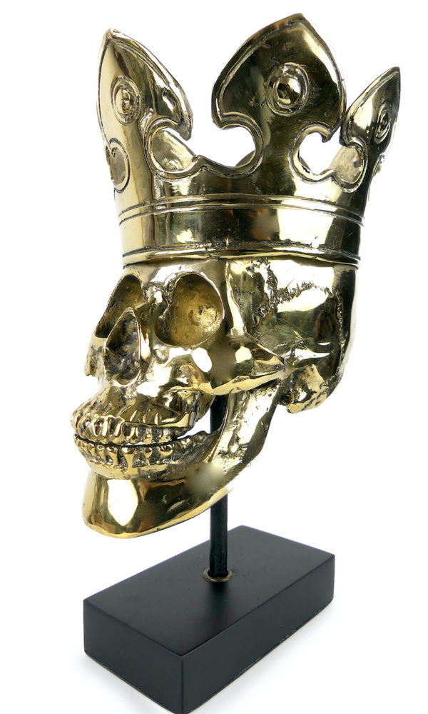 Vanité couronnée en laiton sur pied (3/4)