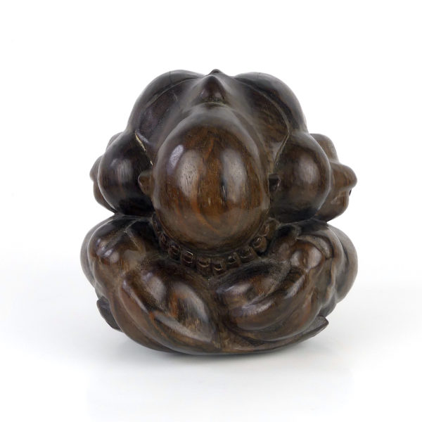 Statue Bouddha pleureur Orang Malu en ébène (face)