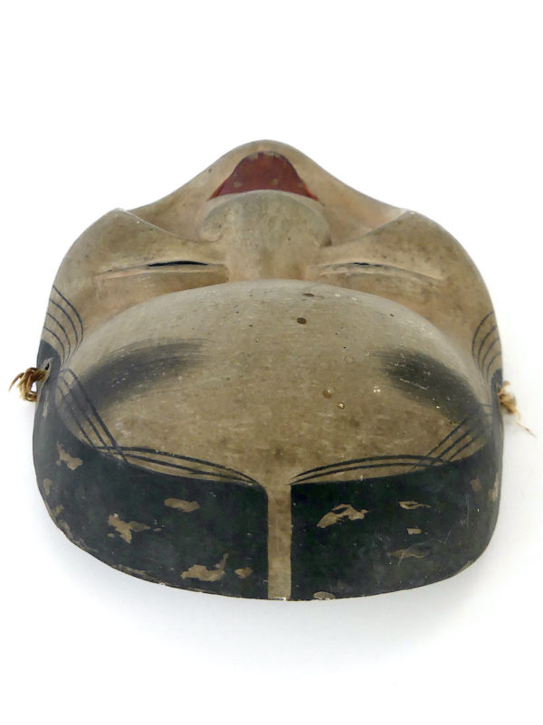 Masque Okame ancien signé XIXe Meiji (dessus)