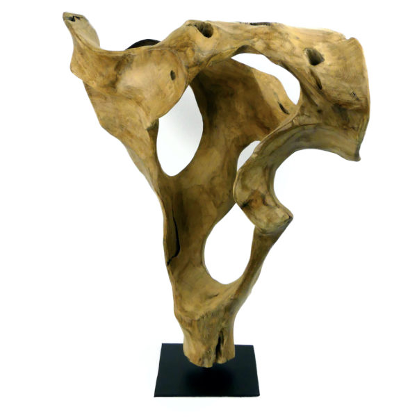 Sculpture racine de teck sur socle