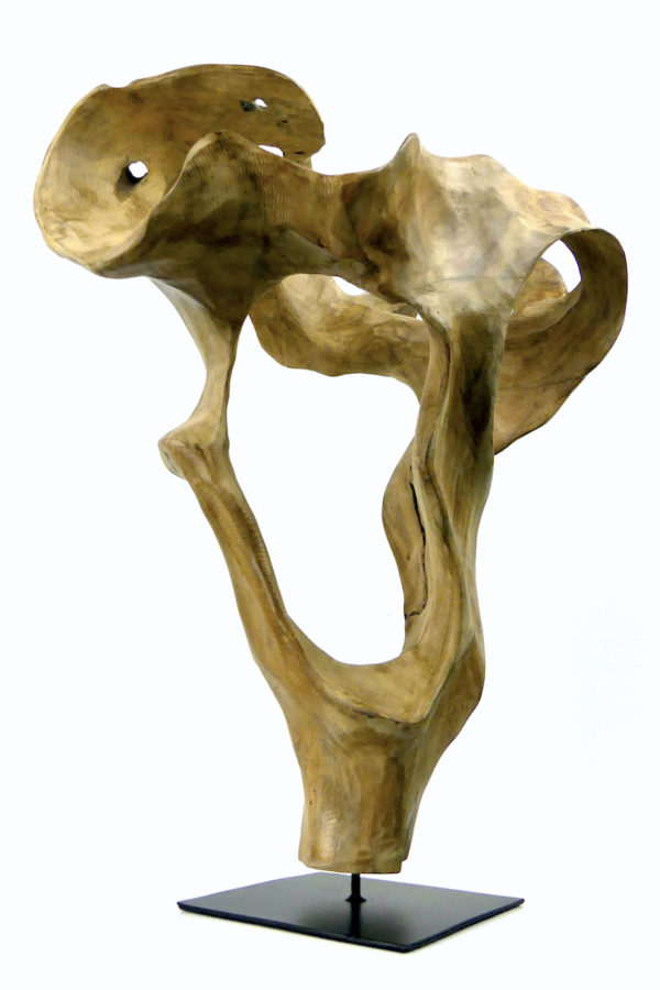 Sculpture racine de teck sur socle (3/4)