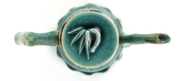 Petite théière bambou émaillée (dessus)