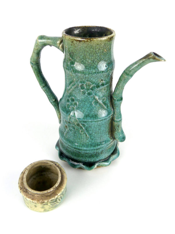 Petite théière bambou émaillée (ouverte)