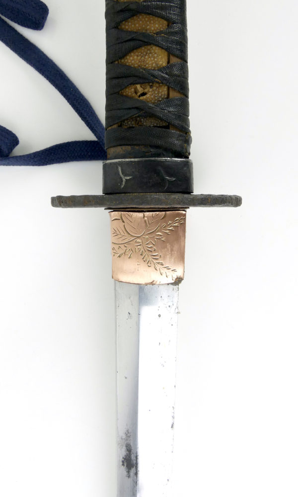 Grand katana ondachi sabre japonais Edo (détail)
