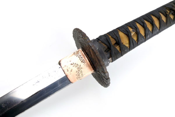 Grand katana ondachi sabre japonais Edo (détail)