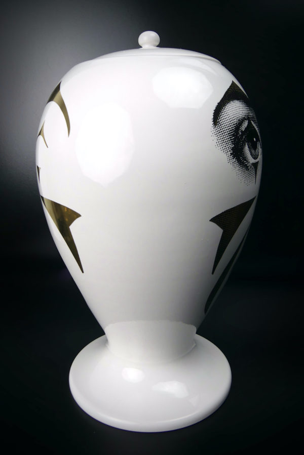 Vase clown Fornasetti double décors par Bitossi Ceramiche (profil)