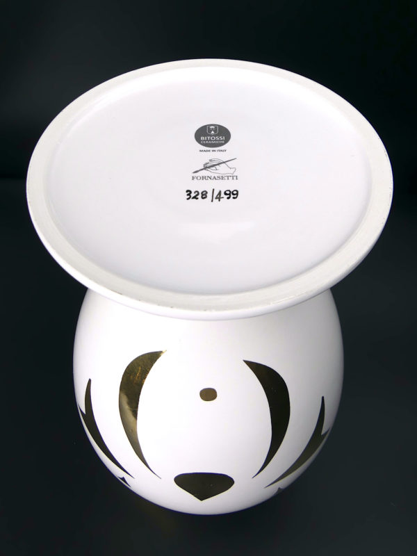 Vase clown Fornasetti double décors par Bitossi Ceramiche (dessous 3/4)