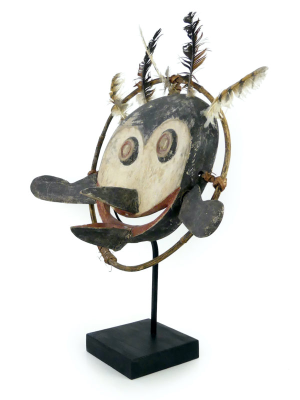 Masque céphalomorphe rond pingouin yupik (3/4)
