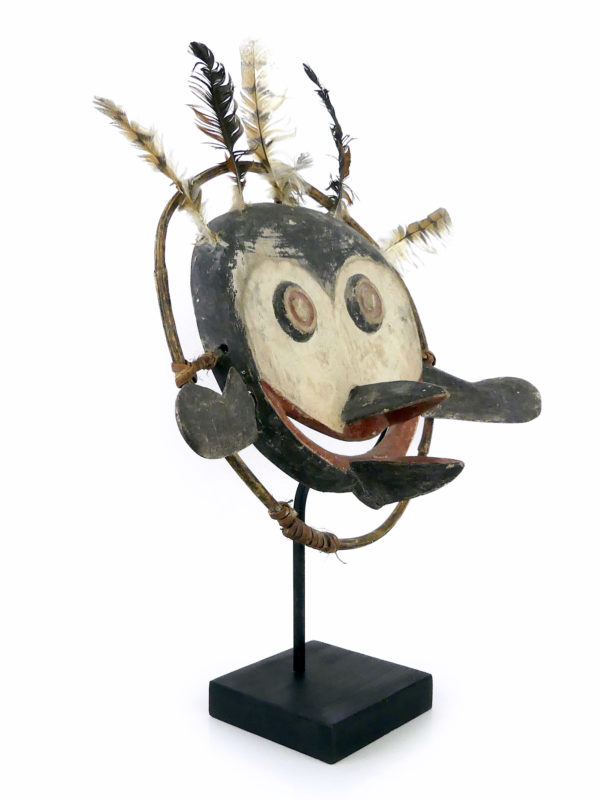 Masque céphalomorphe rond pingouin yupik (3/4)