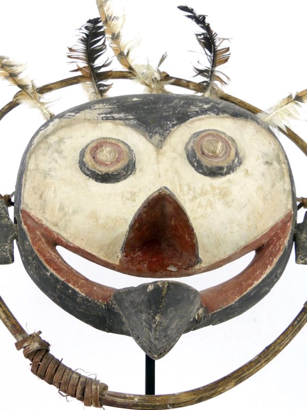 Masque céphalomorphe rond pingouin yupik (dessous)