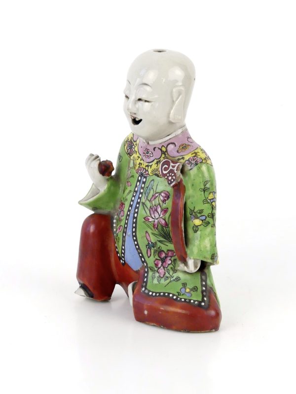 Porcelaine de dignitaire rieur dynastie Qing (3/4)