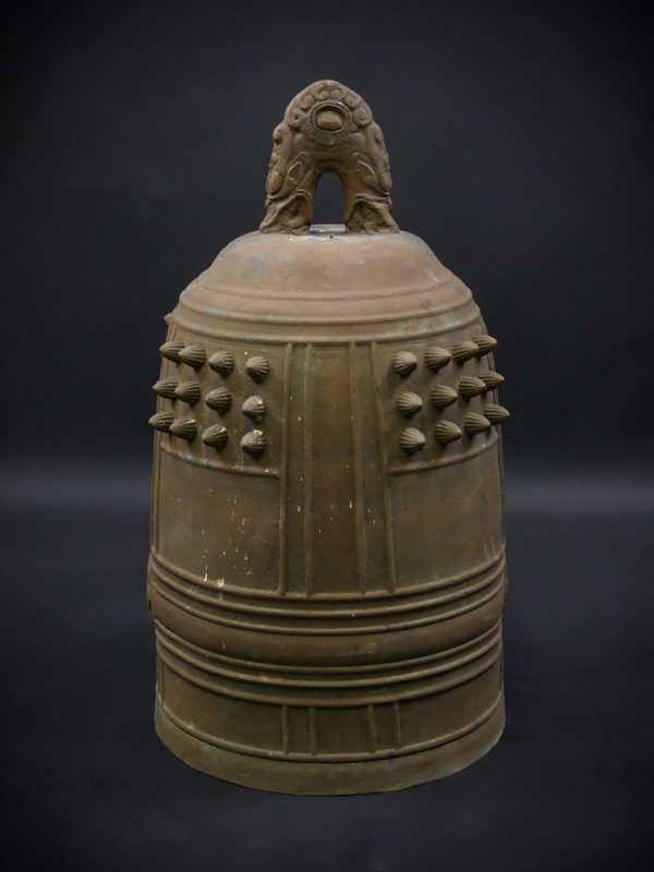 Bonshō grande cloche bouddhique en bronze Japon (dos)