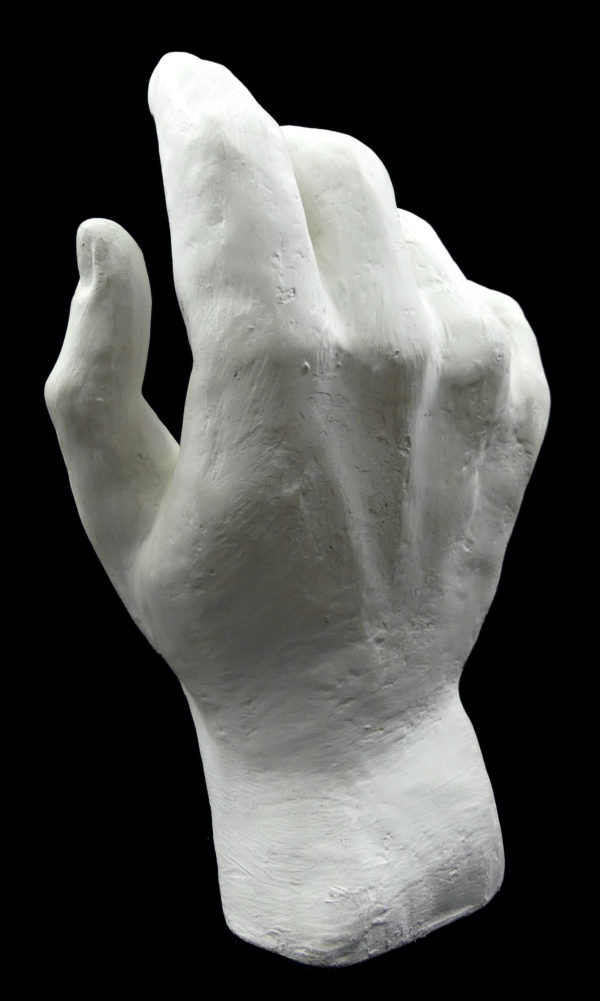 Étude de main monumentale en plâtre (dos)