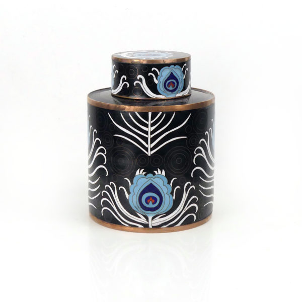 Pot en cloisonné Peacock Fabienne Jouvin (profil)