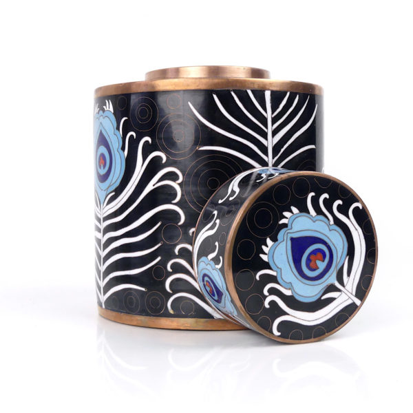 Pot en cloisonné Peacock Fabienne Jouvin (ouvert)