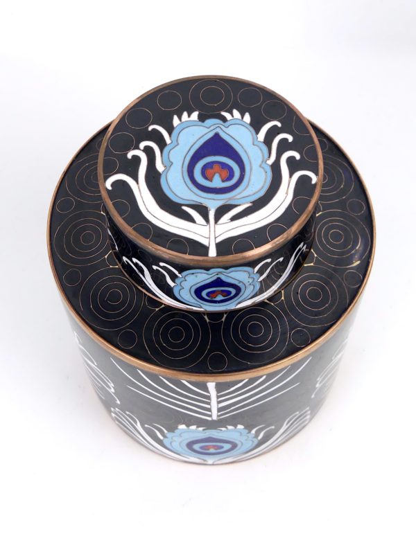 Pot en cloisonné Peacock Fabienne Jouvin (dessus)