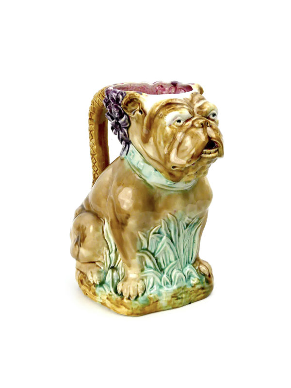 Pichet Le Bouledogue 36 barbotine Faïencerie Onnaing (3/4)