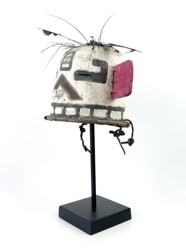 Masque heaume aux oreilles roses Kachina Hopi (3/4)