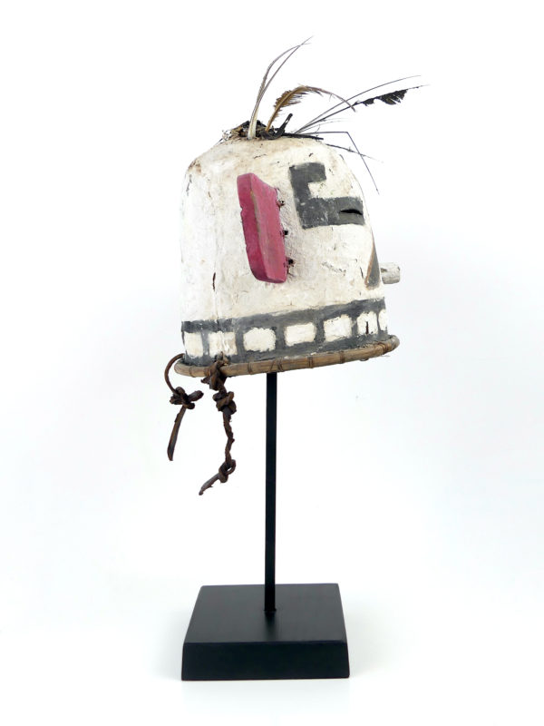 Masque heaume aux oreilles roses Kachina Hopi (profil)