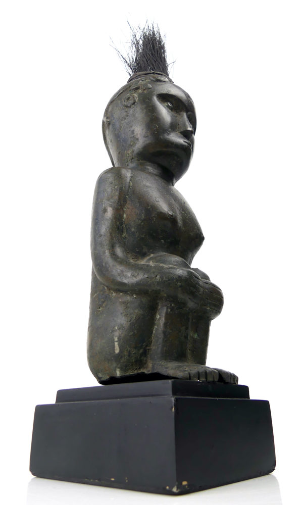 Superbe statue Batak Toba en bronze anthropomorphe (3/4)