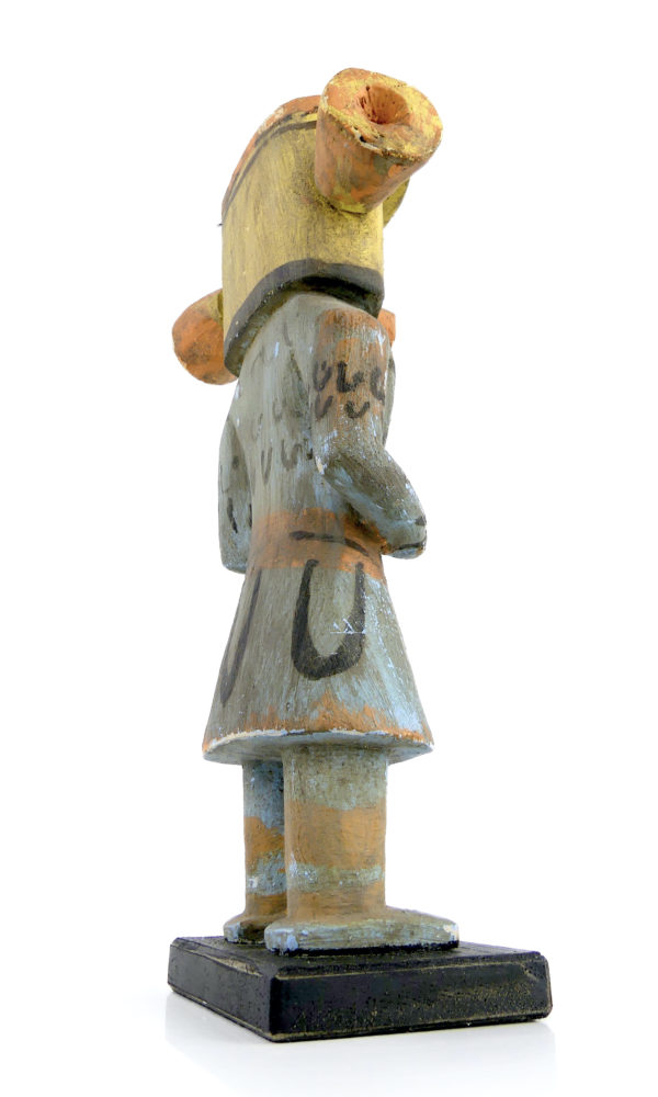 Poupée Kachina aux oreilles coniques Hopi Arizona USA (3/4 dos)