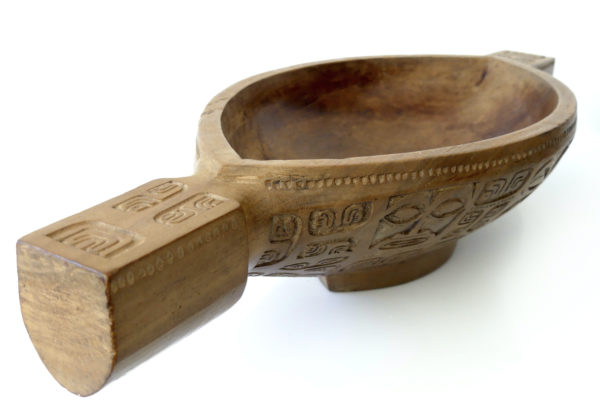 Umete marquisien Tiki plat et couvercle sculpté (3/4)