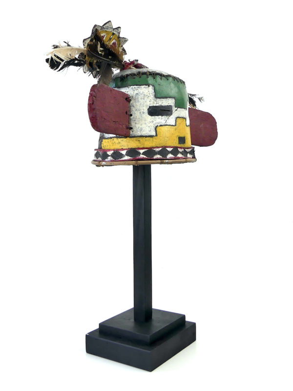Masque heaume soleil aux grandes oreilles Kachina Hopi (3/4)