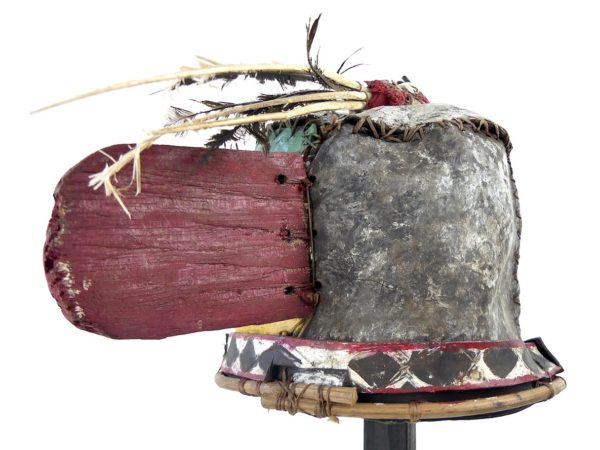 Masque heaume soleil aux grandes oreilles Kachina Hopi (3/4 dos)