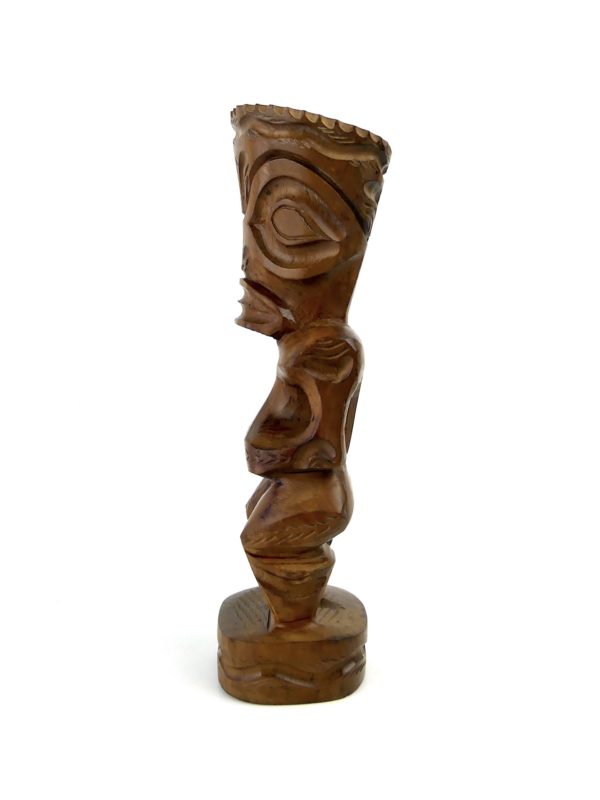 Petit Tiki couronné en bois de rose (profil)