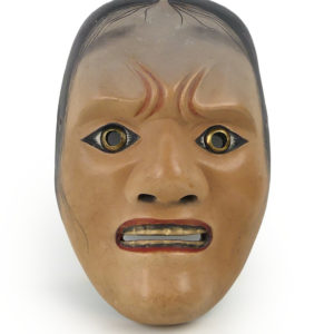 Masque Hashihime jeune fille du pont yokai théâtre nô (face)