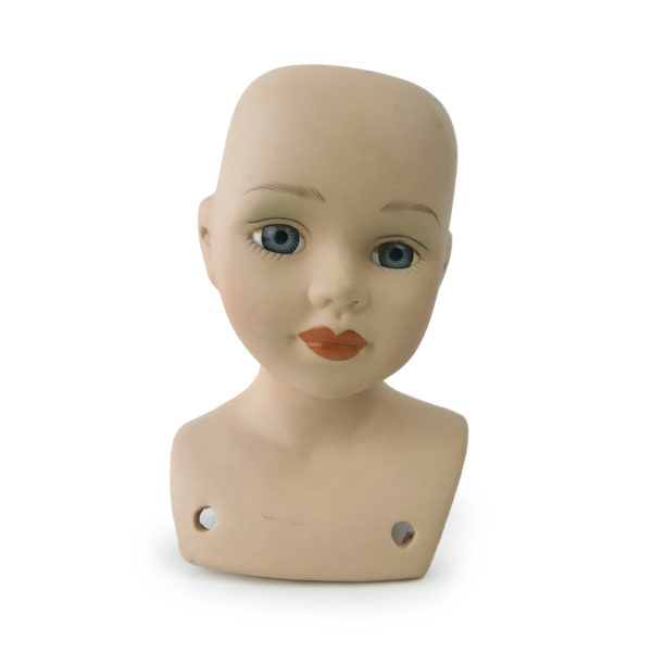 3 têtes de poupée en porcelaine biscuit mi-XXe (tête 2)