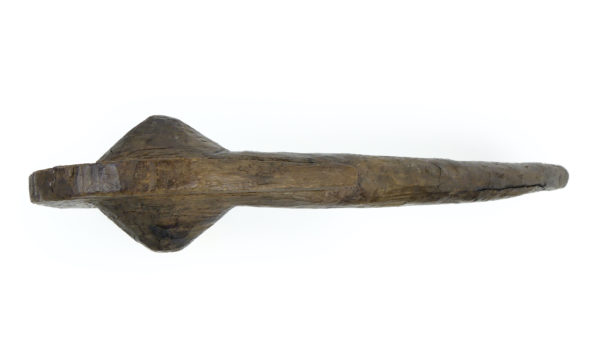 Assommoir à cochons en bois brut des Vanuatu - Fin XIXe (dessus)