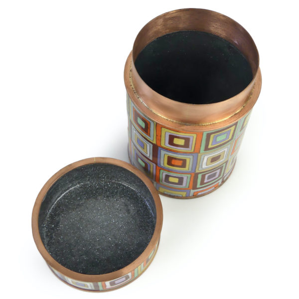 Boîte cloisonnée Sweet Tibet Fabienne Jouvin (dessus 3/4 ouvert)