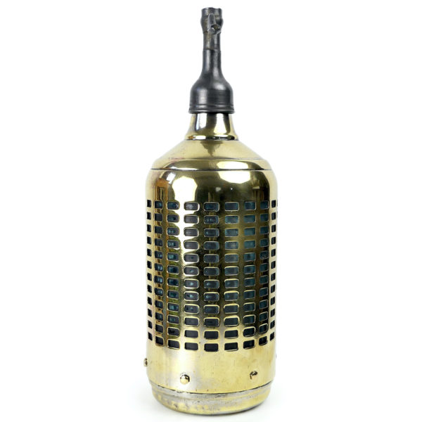 Grand siphon à eau de Seltz bleu et doré 1948 (dos)
