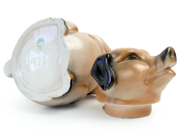 Théière cochon en porcelaine ERPHILA 722 Allemagne (dessous)