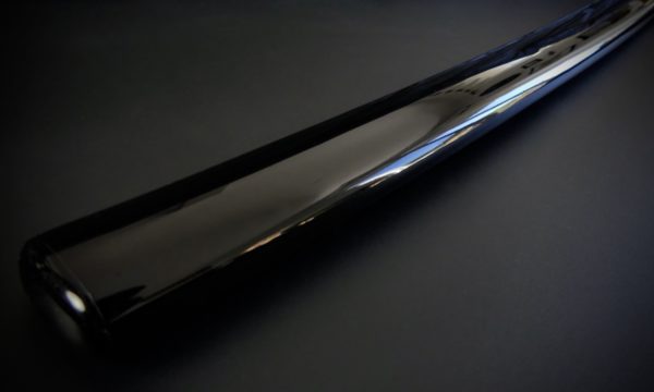 Wakizashi long de samouraï en acier Tamahagane Période Edo (détail)