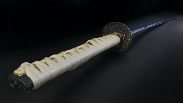 Wakizashi long de samouraï en acier Tamahagane Période Edo (dessous 3/4)