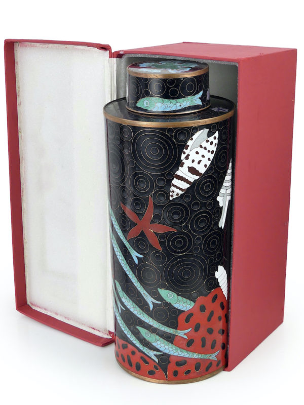Pot à thé Maldives Faru cloisonné Fabienne Jouvin (coffret)