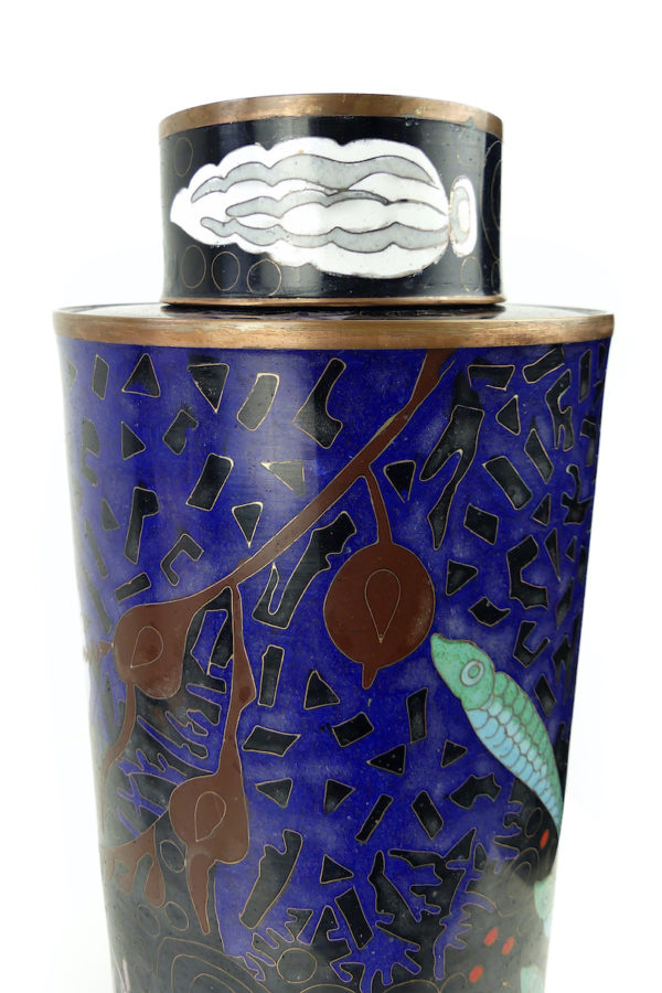 Pot à thé Maldives Faru cloisonné Fabienne Jouvin (détail)