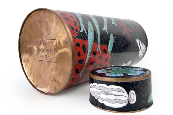 Pot à thé Maldives Faru cloisonné Fabienne Jouvin (dessous 3/4)