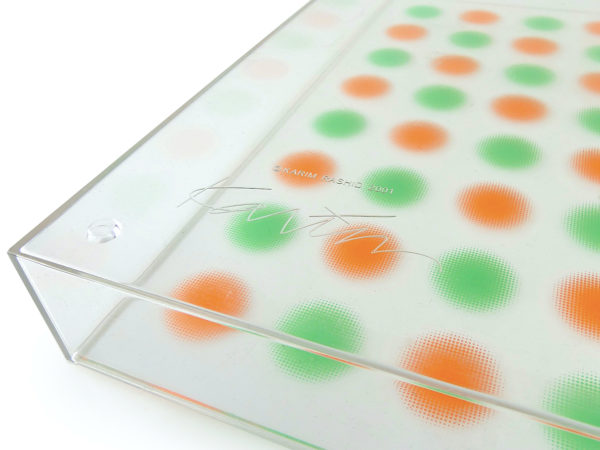 Jeu d'échecs design Karim Rashid orange et vert 2001 (signature)