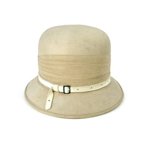 Casque colonial féminin début XXe salacot de collection (face)