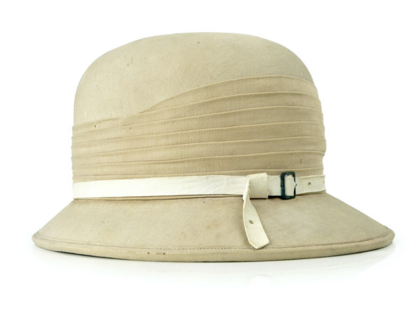 Casque colonial féminin début XXe salacot de collection (profil)