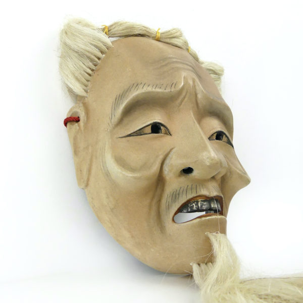 Masque Ko-jō Koushi-jō vieil homme du théâtre Nô Shōwa (3/4)