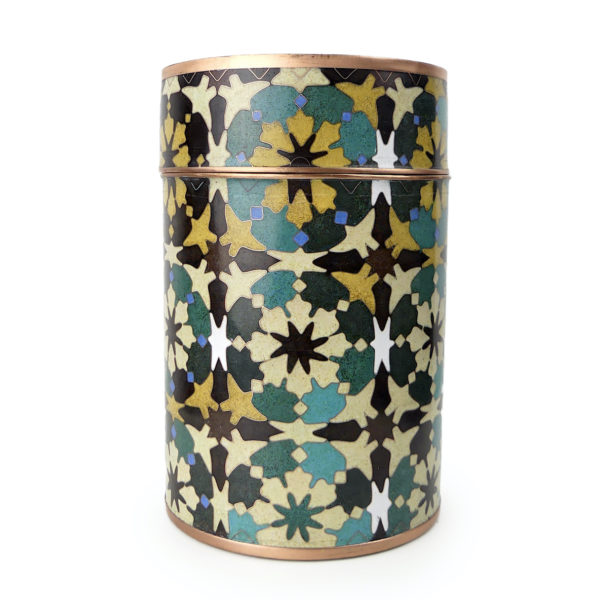 Boîte ronde Perse en cloisonné émail sur cuivre Fabienne Jouvin (face)