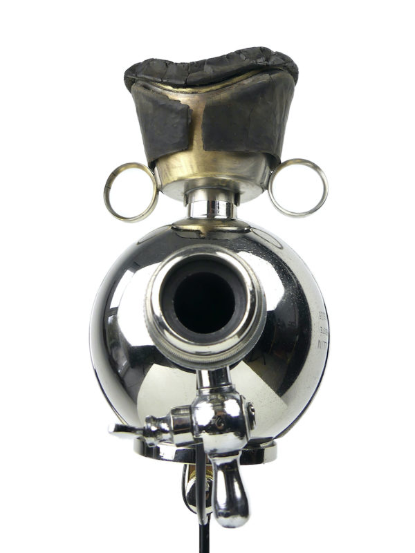 Masque d’Ombredanne appareil à éther Collin sur socle (détail profil)